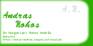 andras mohos business card